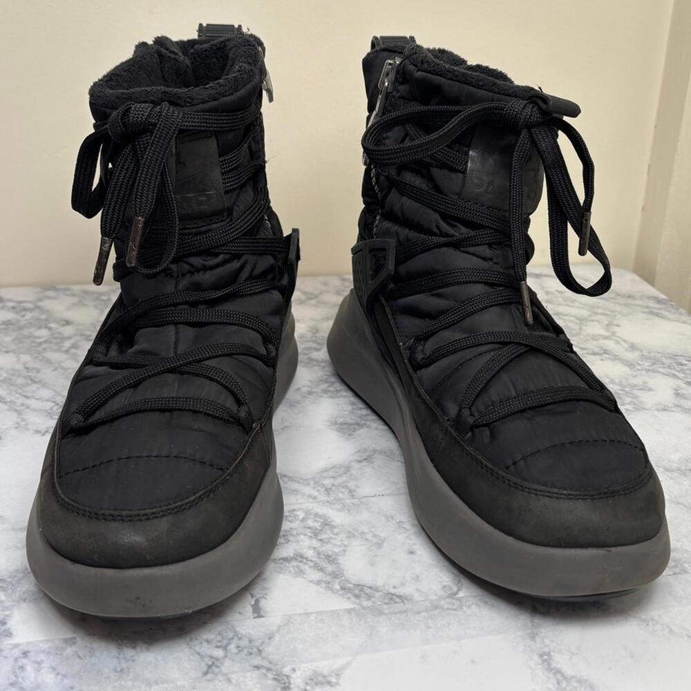 PAJAR Exian Waterproof Winter Black Boots Faux Fur Lined Snow Black 8–8.5 - Picture 3 of 9